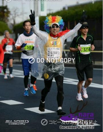 スタートから10kmまではゴミ袋着用