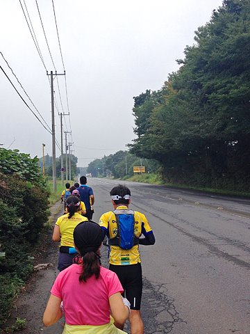 新コースでは、歩道が狭いか、歩道が無いところがあります。ランナーには関係ないかもしれませんが、応援やエイドは大変そうです。