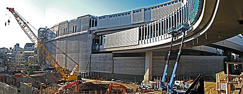 話題の大橋ジャンクション。3枚の写真をつなげてパノラマ写真にしました。
