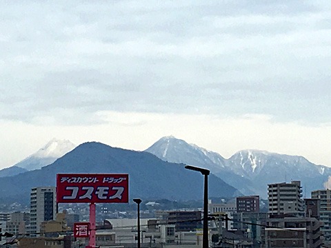 宗麟大橋からの眺め。　自動車専用なので、歩行者として写真を撮れるのは最初で最後。