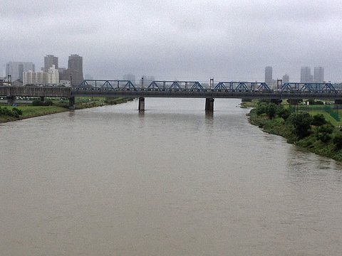 雨が上がったので