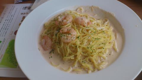 プリプリ海老とクリーム明太ソース
パスタの量を2倍に!