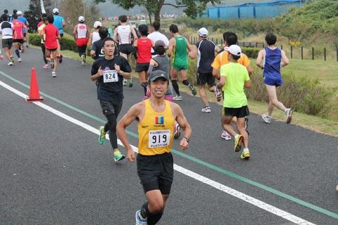日曜の手賀沼
疲れの出る17km付近の応援
ここから上げていけました♪