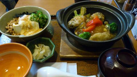 昨日のランチは出先で大戸屋へ
牡蠣のあんかけご飯(ご飯少なめ)にネバネバ小鉢を追加して大満足♪
値段は張ったけど、これで800kcal未満
お気に入りリストに入れよう!