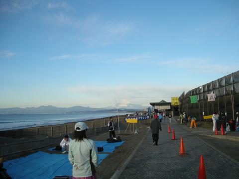 スタート&ゴール地点。今日も富士山がくっきり。