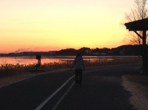 娘と朝Walk