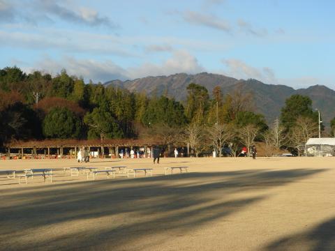 予報はハズレ、抜けるような快晴になったが、雲がいかにも寒そう。