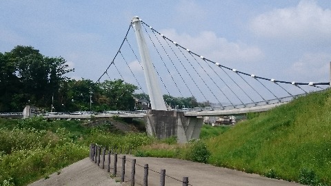 サイクリストの休憩スポット、鷺舞橋