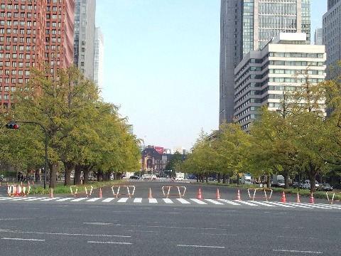 ここも私が好きな景色！　東京駅丸の内駅舎。。。(^^)　そろそろ紅葉かな？