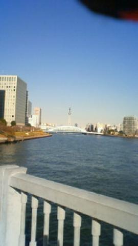 写真の中央に見えるのは、スカイツリーです！携帯だと、小さくて見えないね！（＾＾；