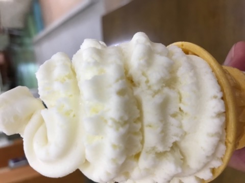 大清水に下山後、豆腐ソフトクリーム。美味かった