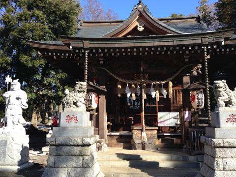 野川神明社。韋駄天様が祀られています。