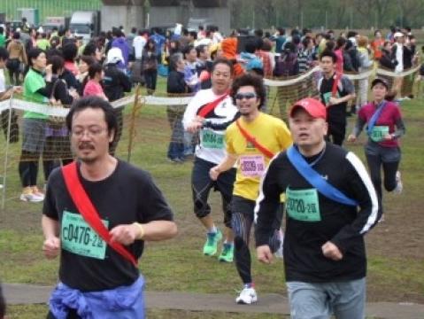 ブラックアフロのサブローさん。
3kmの為に、10kmくらいアップしてた気がします(笑)