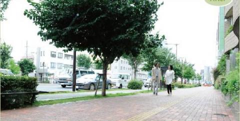 おかげさまで山手通りの歩道が・・・こんなに綺麗になりました~。