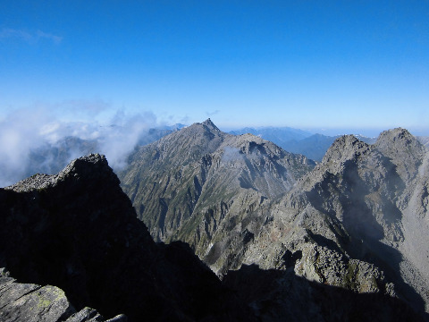 涸沢岳からの絶景