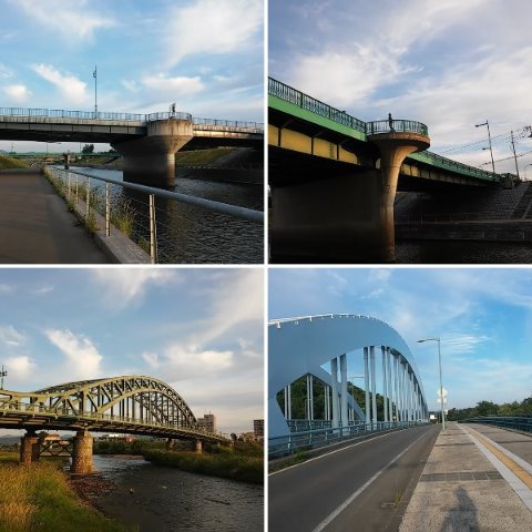 朝RUN 10km。旭川は川と橋の町、と
