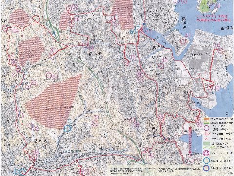 ルート図。地図左下のグルメポイントDがエイド・キッチン。