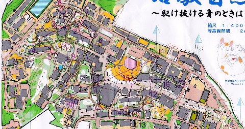 午前の地図(ルート入り)