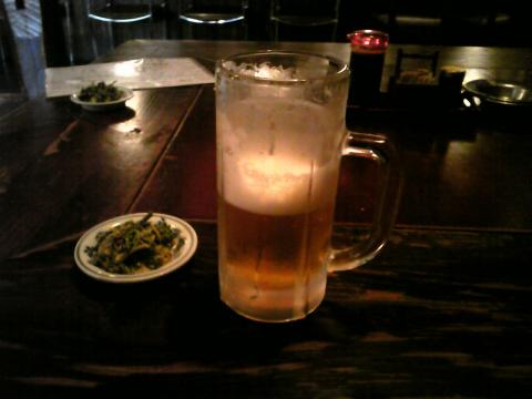 Goal後の至福のビール!