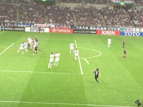 遠藤選手のFK!