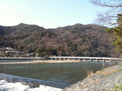 桂川に掛かる渡月川