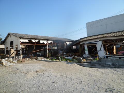 散歩津波の海岸線