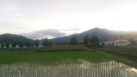 夕食前に時間が取れたので大山を見に１５分