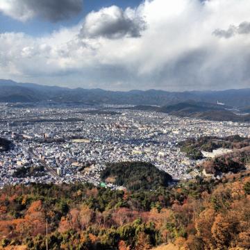 今日も大文字火床からは京都が良く見えた。