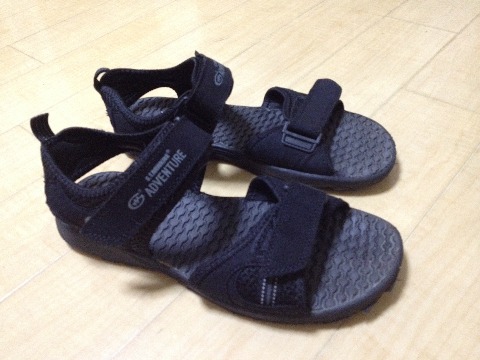 2年ぶりにJogしてみたサンダル。2000円くらいだったかなあ。
