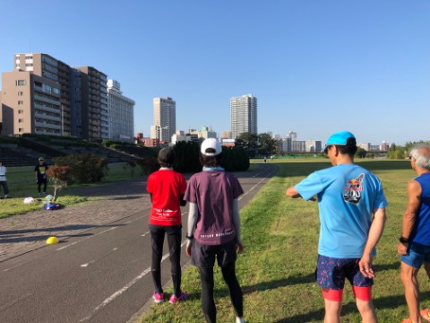 2019年後期Enjoy Running School 2　豊平川河川敷で駅伝。　たまには頑張りすぎもいいか？