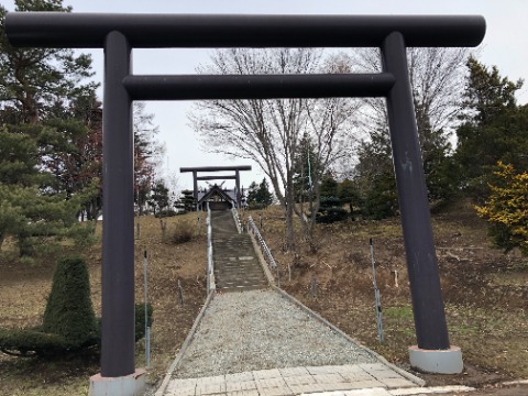 途中の澄丘神社でコース確認