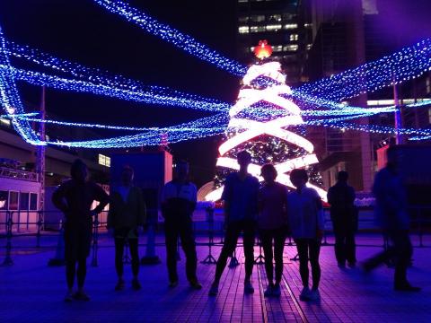 フジテレビ前のクリスマス・イルミネーション。