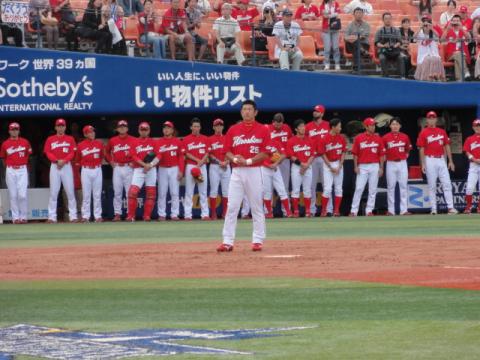 試合前、いよいよ見納め・・・・