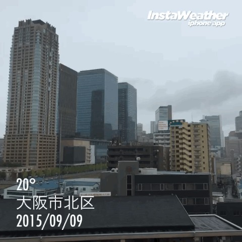 台風接近中