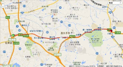 今日のコース。　西←東へ10km。