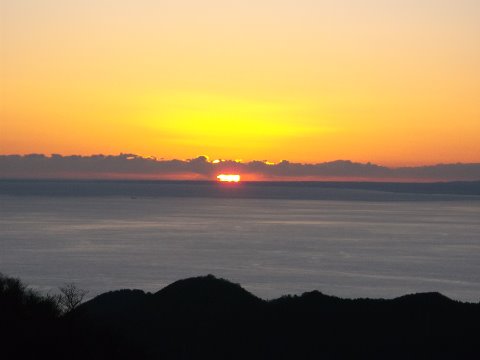 駿河湾に沈む夕日
まさに眼福