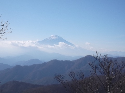 丹沢山山頂　富士が