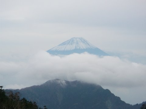 富士山　鳳凰小屋手前で