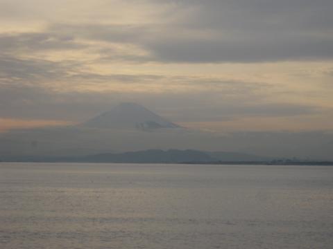 江ノ島からの夕暮れの富士