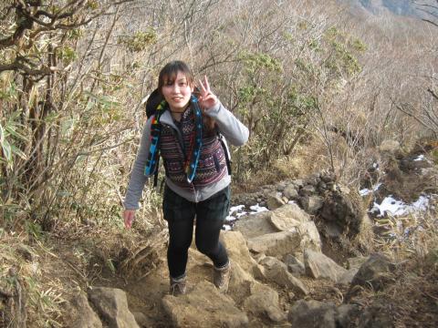 高尾山に続き２回目の登山のS嬢