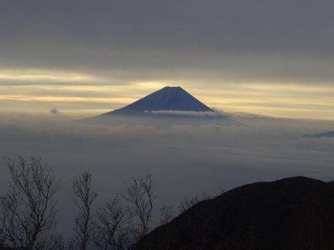 薬師岳からの富士山