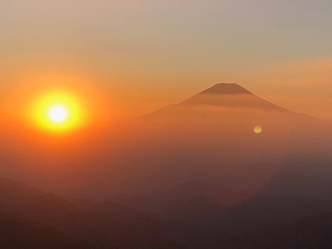 塔の岳から黄昏富士