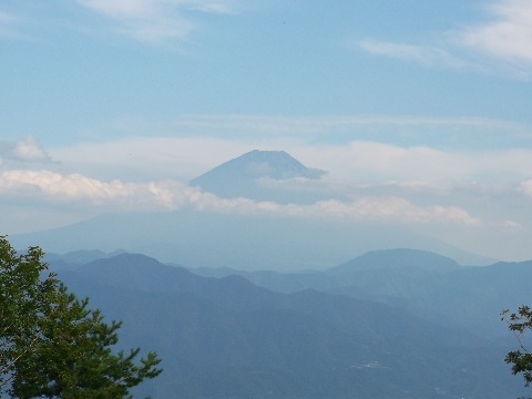 下山途中からも富士が
