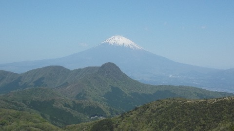 明星が岳より金時山と富士