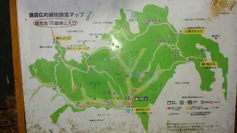 鎌倉山から七里ガ浜に向かう途中に偶然発見した鎌倉広町緑地。