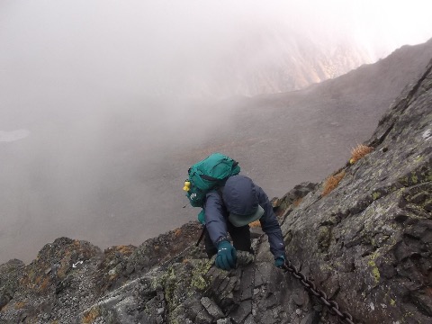 槍ヶ岳登山２日目　大キレット