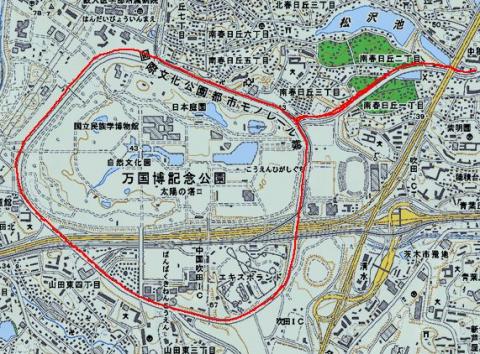 eTtrex３０の軌跡：　カシミール3Dで表示