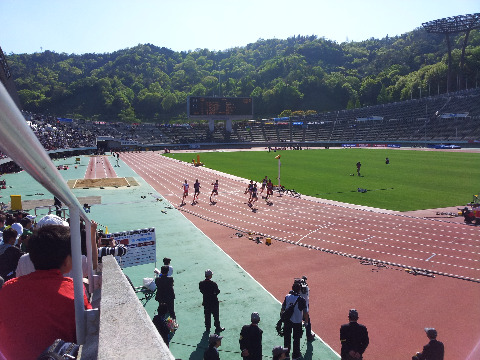 好調と報じられた桐生選手。おしくも10秒04。