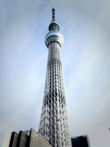 走りだしは空のいたるところに厚い雲。でもスカイツリーに到着したら、薄く青空が広がった。今年はいい年になるぞ!