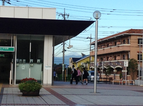 ふれあいの丘駅から見えた富士山